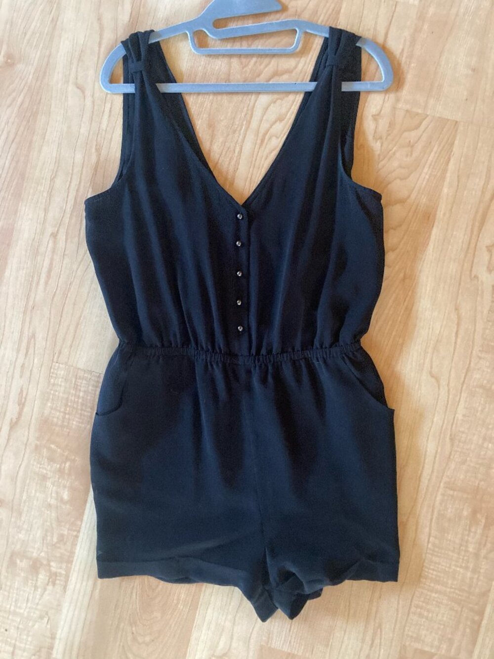 Faux-button up Romper